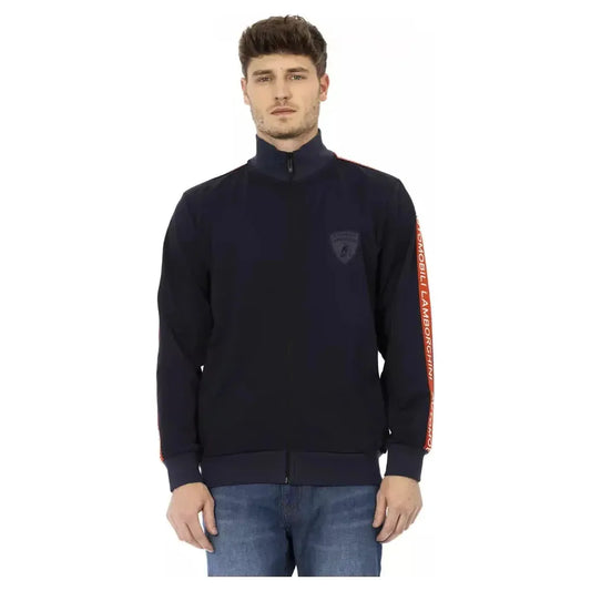 Automobili Lamborghini Blue Polyester Men Sweatshirt AU-22638-M