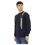 Automobili Lamborghini Blue Cotton Men Sweater with Chest Pocket AU-22642-L