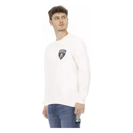 Automobili Lamborghini White Cotton Men's Sweater AU-22637-L