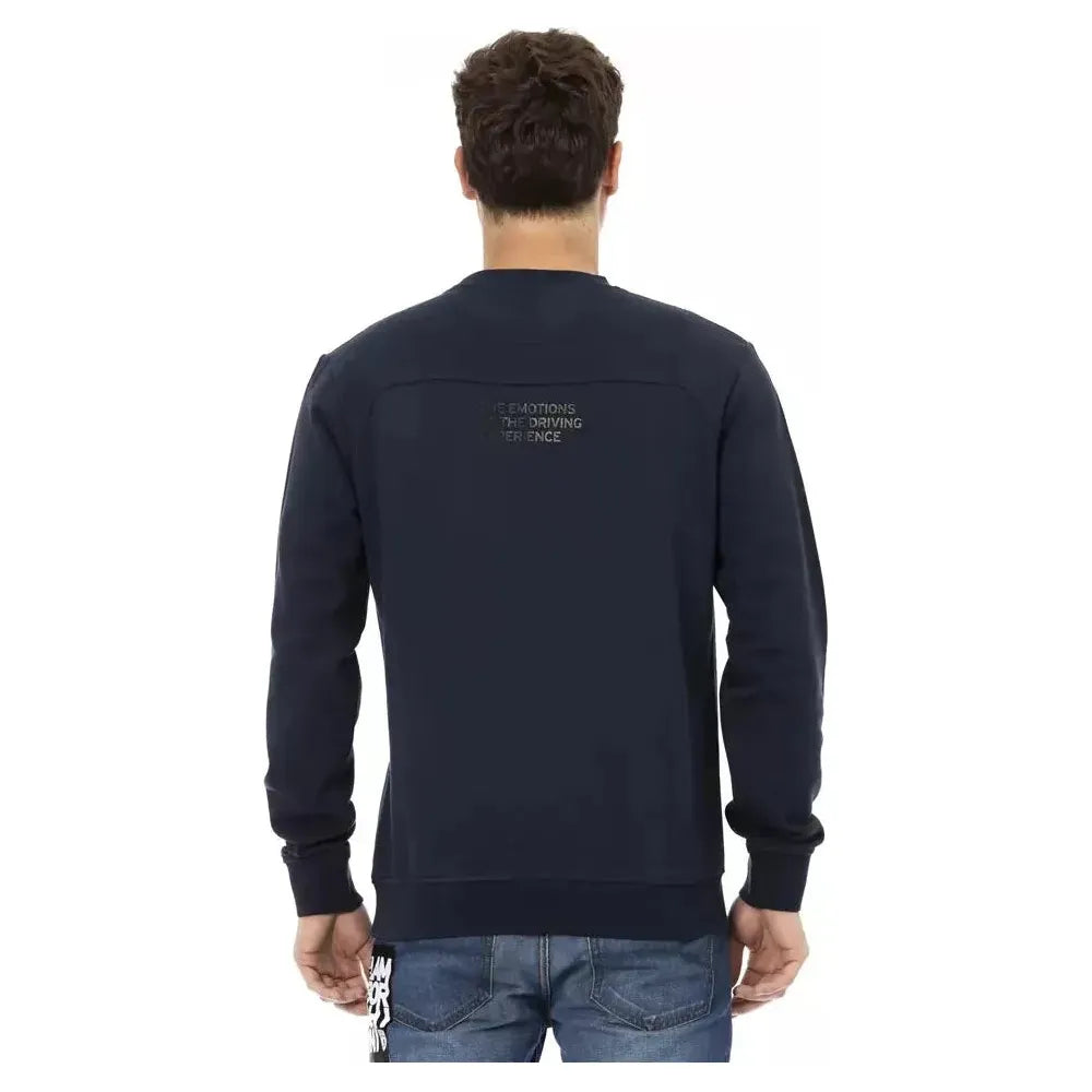Automobili Lamborghini Blue Cotton Men Sweater with Chest Pocket AU-22642-L