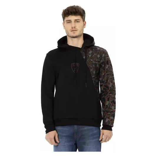 Automobili Lamborghini Black Cotton Men's Hooded Sweater AU-22630-S