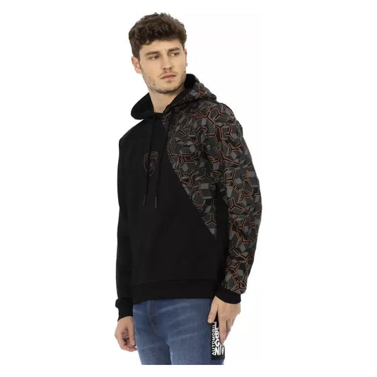 Automobili Lamborghini Black Cotton Men's Hooded Sweater AU-22630-S