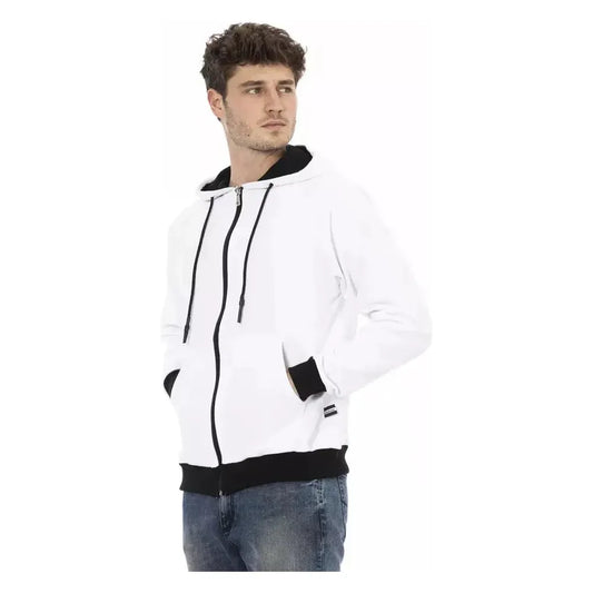 Baldinini Trend White Cotton Men Sweater BA-22610-3XL