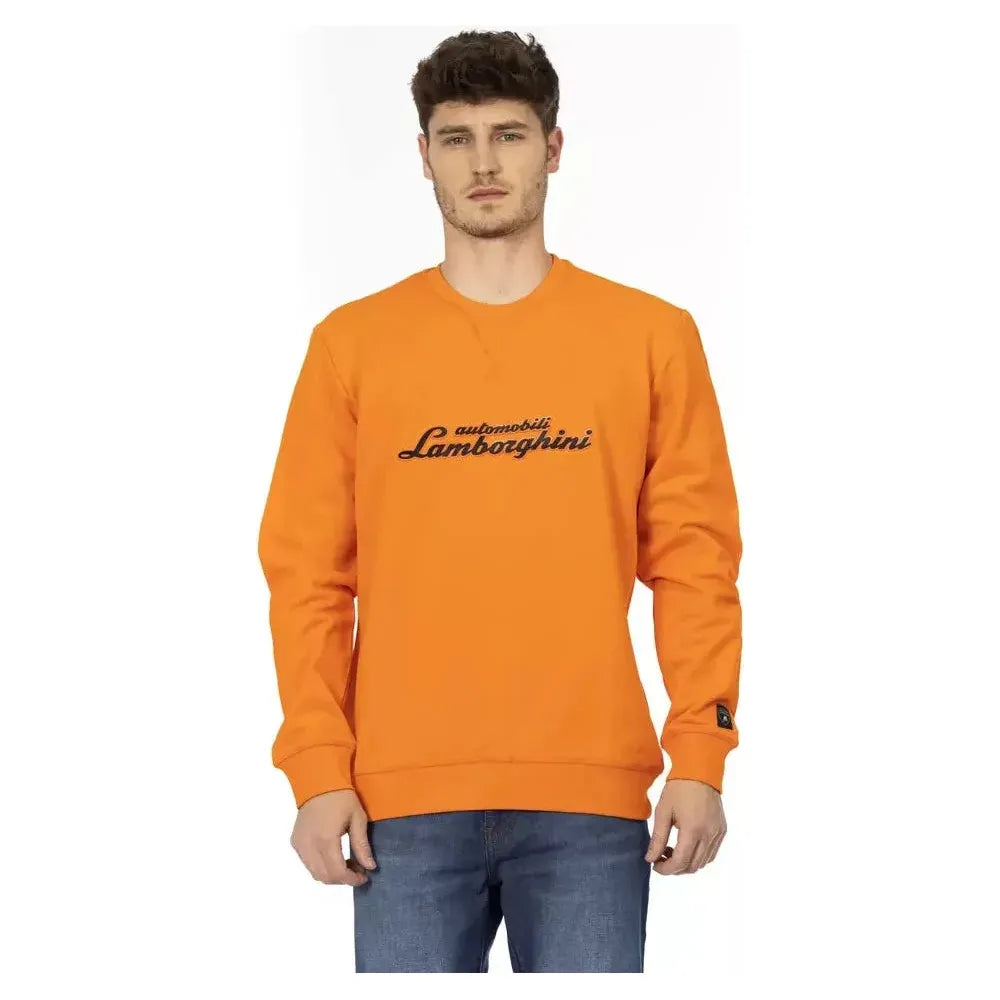 Automobili Lamborghini Orange Cotton Men Sweater AU-22634-XL