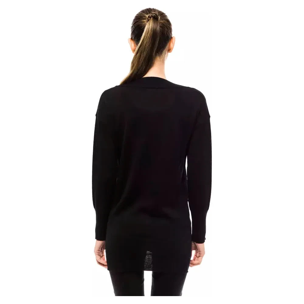 Montana Blu Black Wool Women Sweater MO-14229-IT40|S