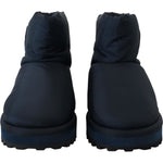 Dolce & Gabbana Blue Nylon Boots Padded Mid Calf Shoes MV4791- 44
