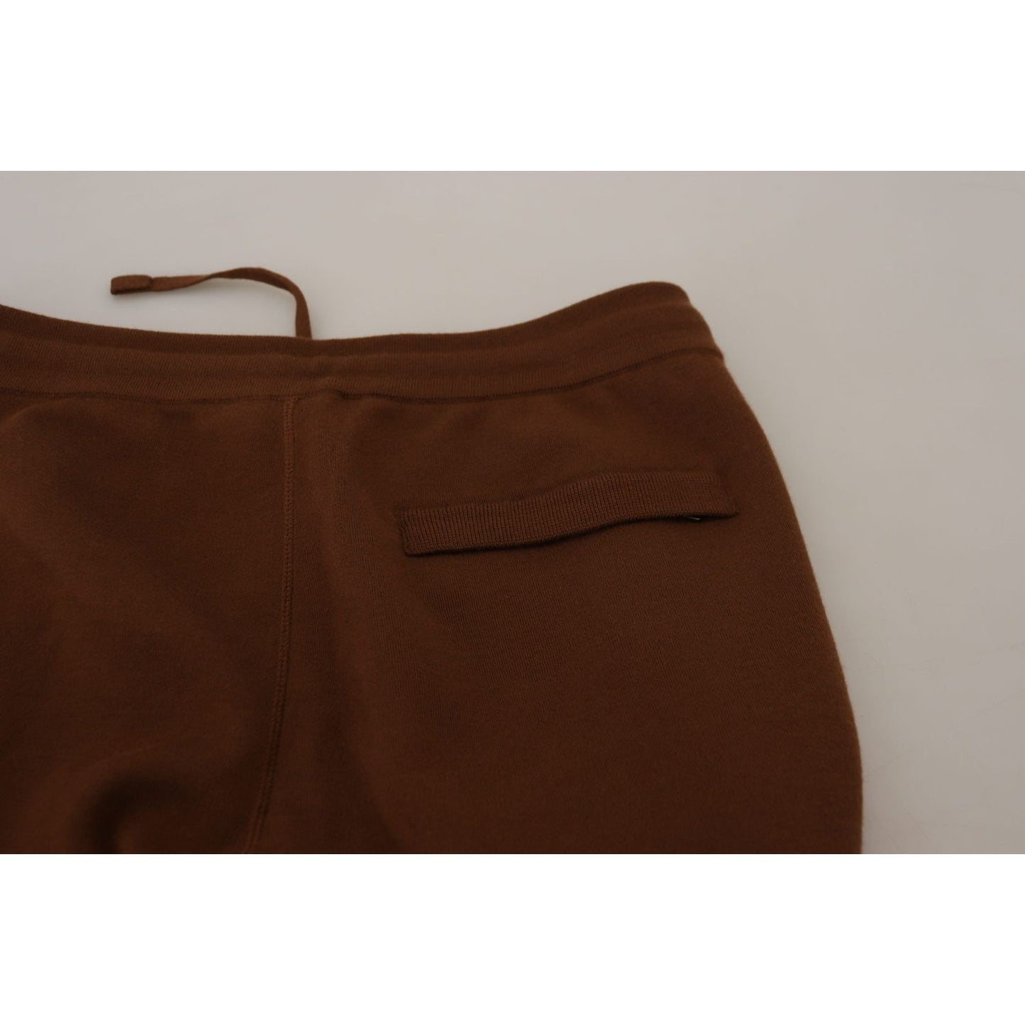 Dolce & Gabbana Brown Cashmere Men Drawstring Jogger Pants PAN73231 - 56