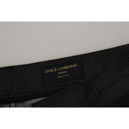 Dolce & Gabbana Black Silk Bandana Print Pants