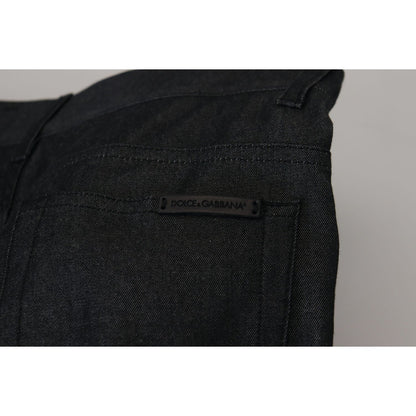 Dolce & Gabbana Black Silk Bandana Print Pants