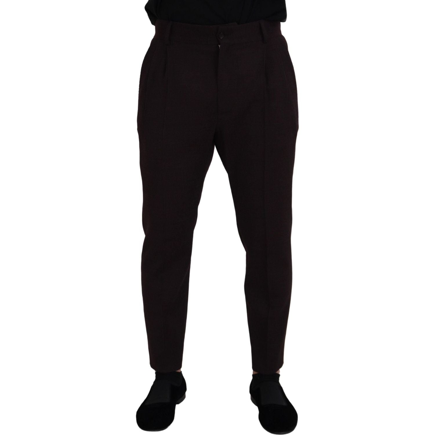 Dolce & Gabbana Brown Cotton Chino Men Pants
