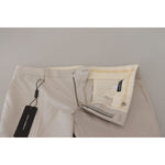 Dolce & Gabbana Off White Silk Mid Waist Chino Pants PAN73269 - 54