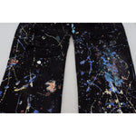 Dolce & Gabbana Black Cotton Color Splash Print Denim Jeans PAN73303 - 48