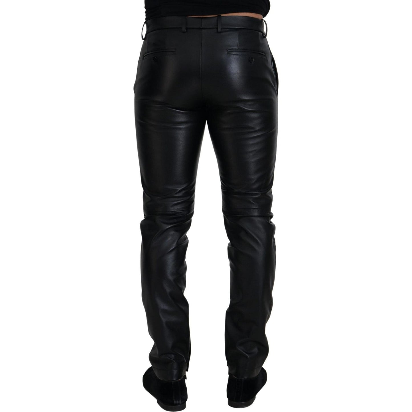 Dolce & Gabbana Black Shiny Stretch Skinny Pants PAN73327 - 46
