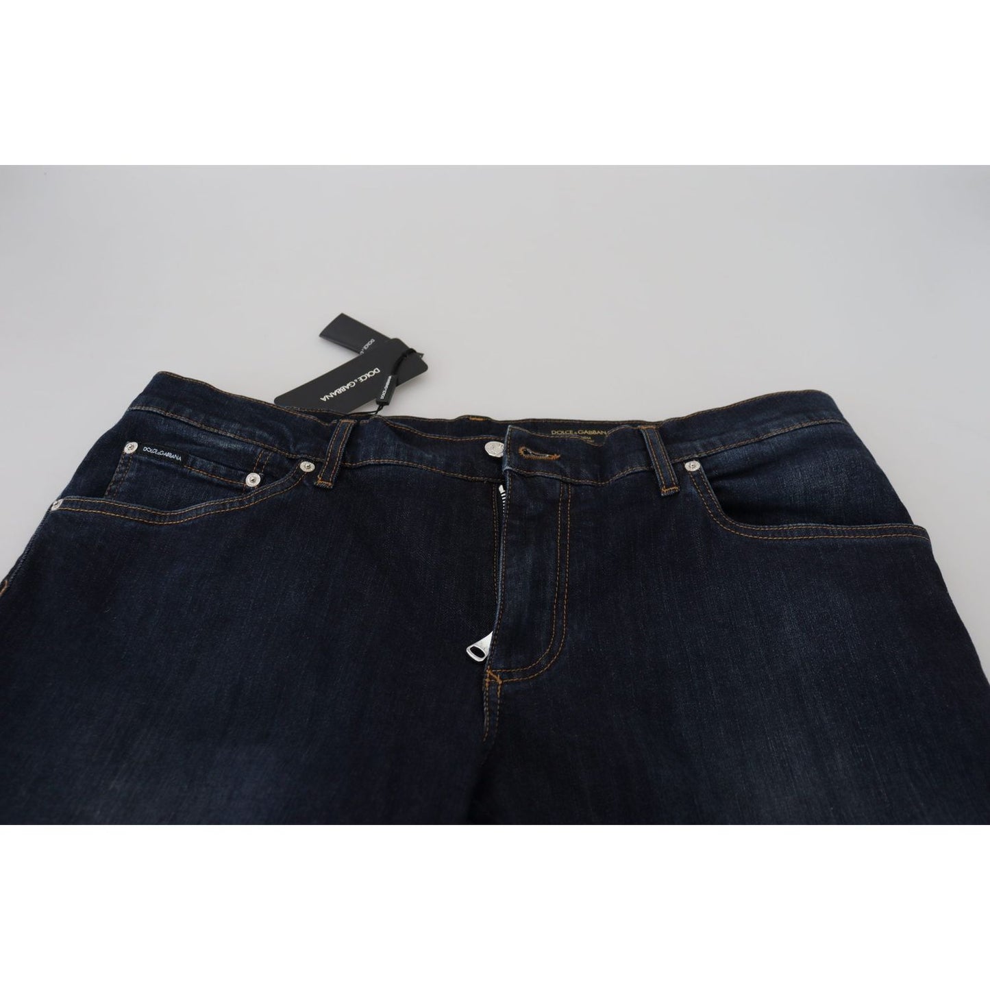 Dolce & Gabbana Blue Cotton Straight Fit Casual Denim Jeans PAN73374 - 44