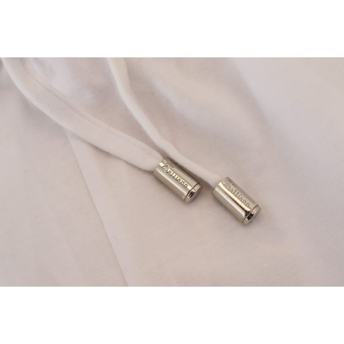 John Galliano White Cotton Logo Loose Men Pants PAN74145 - 46