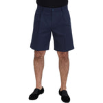 Dolce & Gabbana Blue Chinos Cotton Stretch Casual Shorts PAN74239 - 52