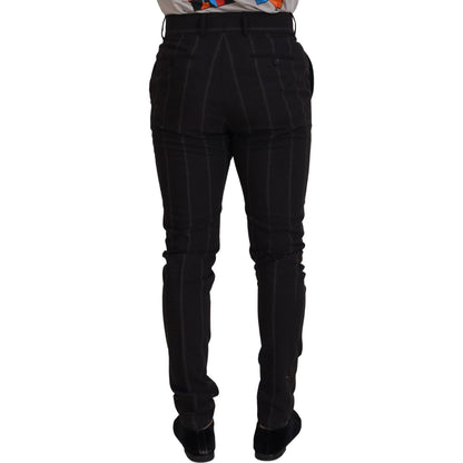Dolce & Gabbana Black Wool Chino Formal Men Pants