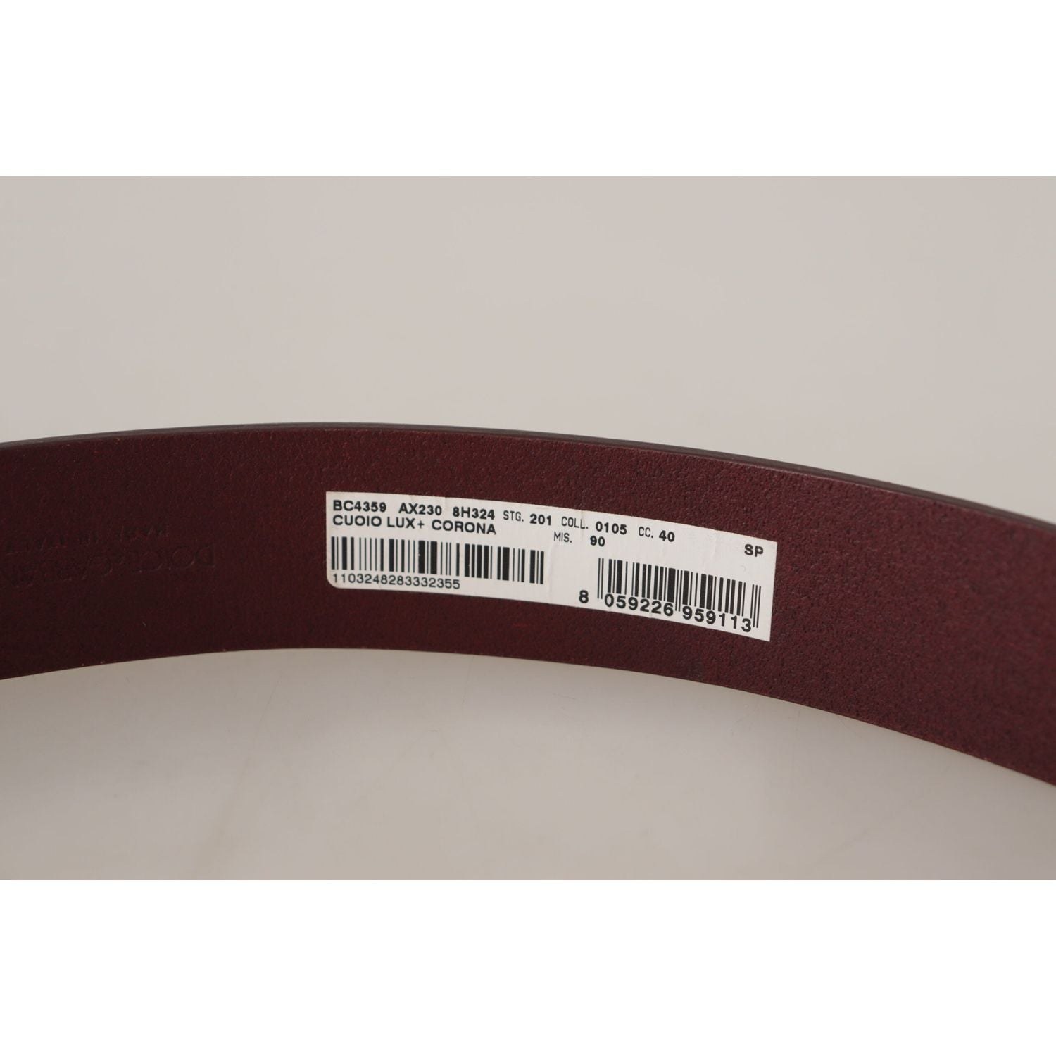 Dolce & Gabbana Brown Leather Silver Metal Crown Buckle Belt