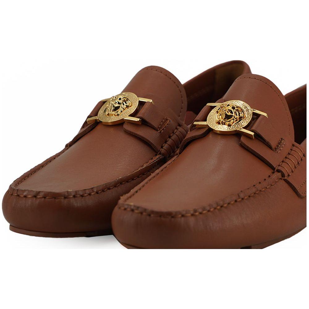 Versace Elegant Medusa-Embossed Leather Loafers 8054712179518