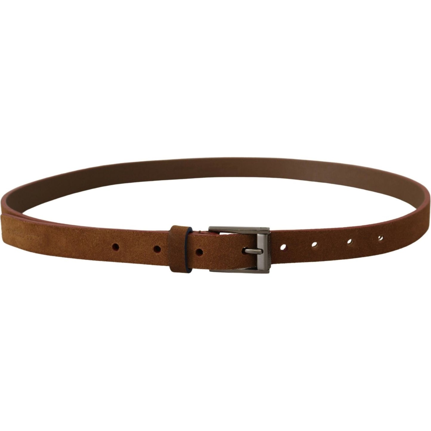 Dolce & Gabbana Brown Logo Engraved Metal Waist Buckle Belt WMB151 - 90