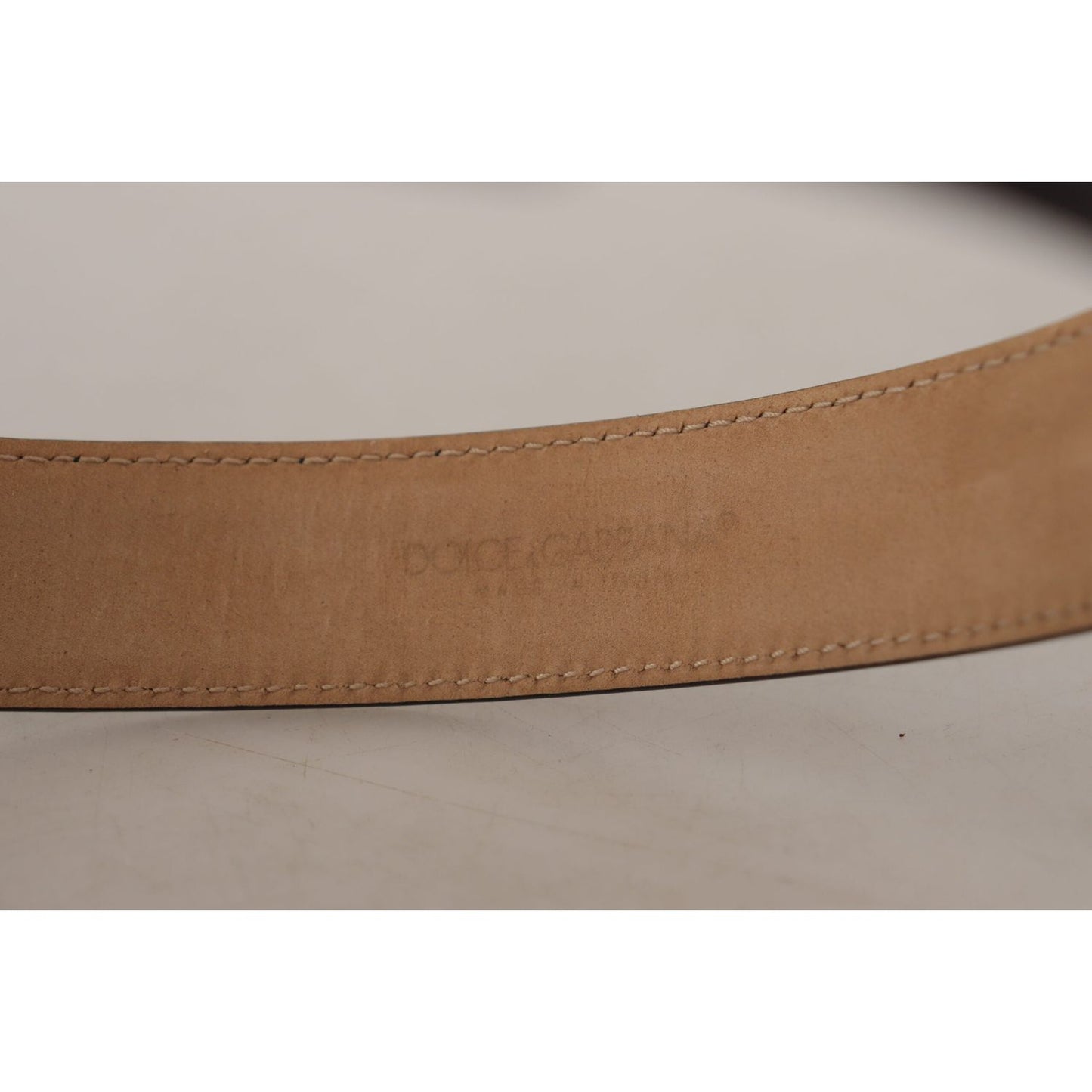 Dolce & Gabbana Black Solid Leather Classic Gold Waist Buckle Belt WMB161 - 60