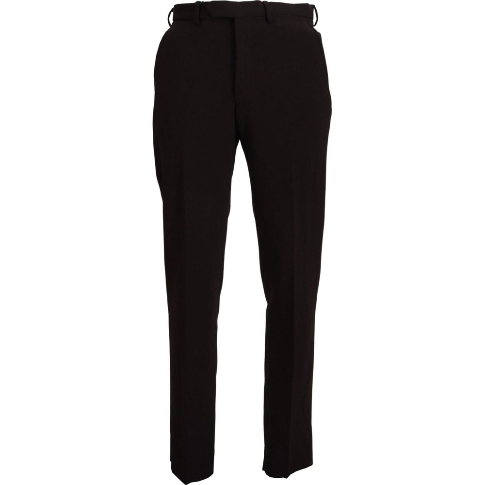 BENCIVENGA Elegant Italian Brown Pants for Men BENCIVENGA Black
