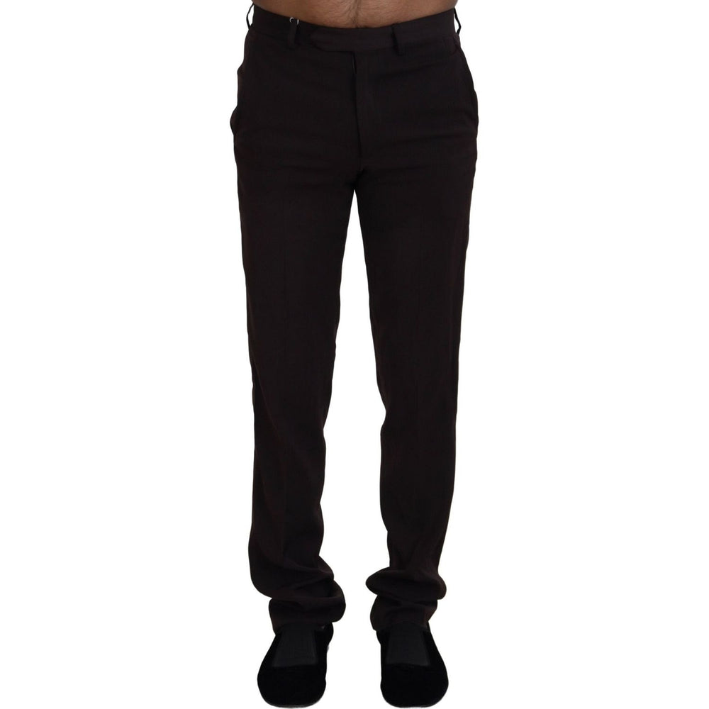 BENCIVENGA Brown Straight Fit Formal Men Pants PAN71364 - 46