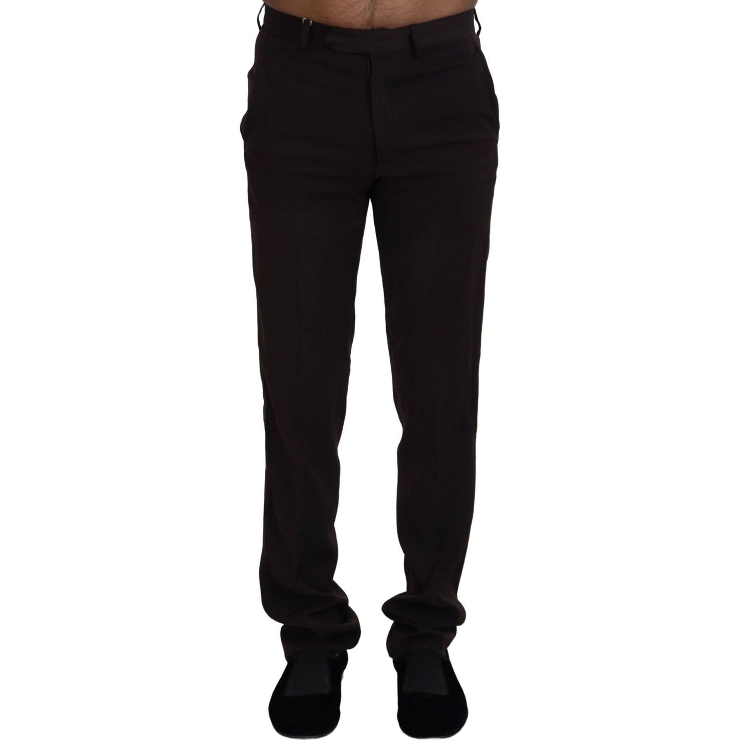 BENCIVENGA Brown Straight Fit Formal Men Pants PAN71364 - 46