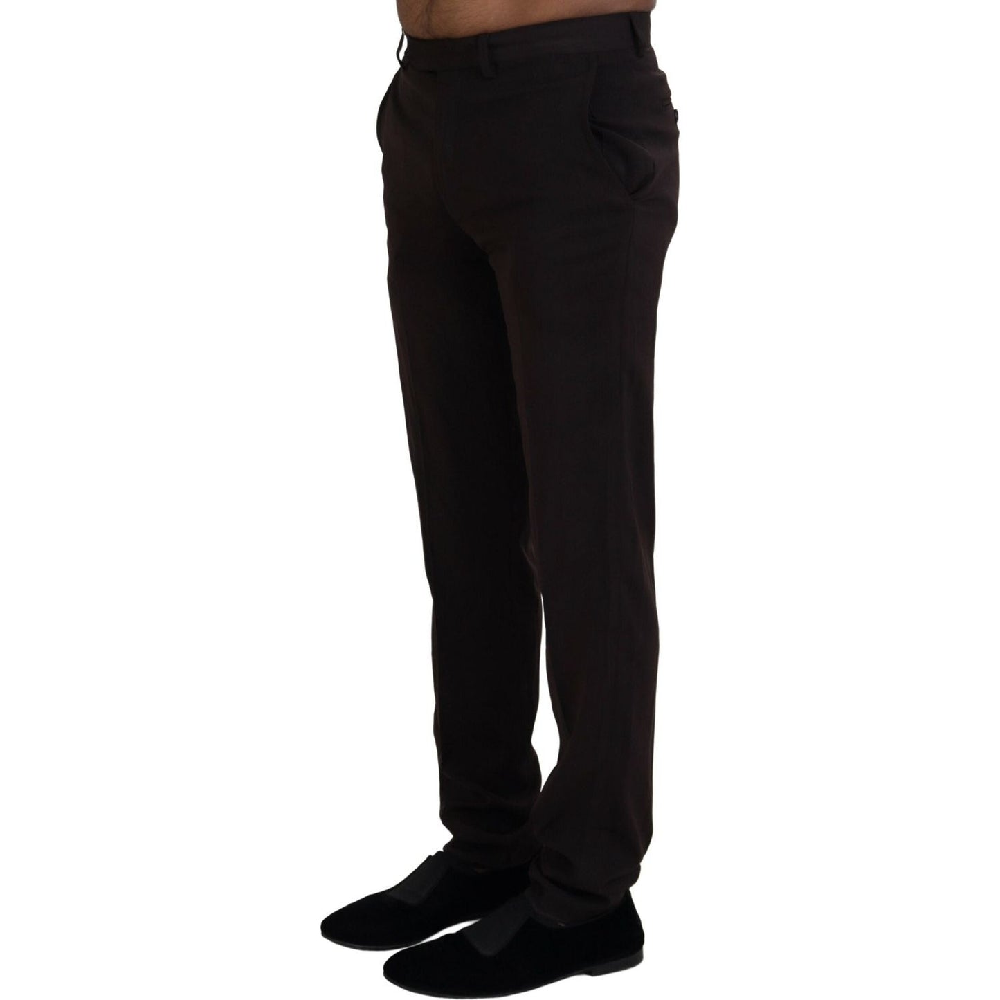 BENCIVENGA Brown Straight Fit Formal Men Pants PAN71364 - 46