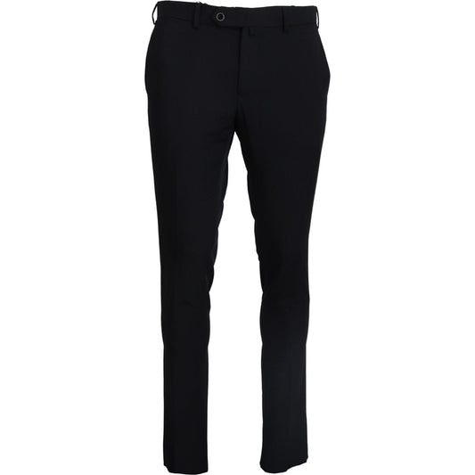 Domenico Tagliente Black Tapered Dress Formal Pants PAN74147 - 58