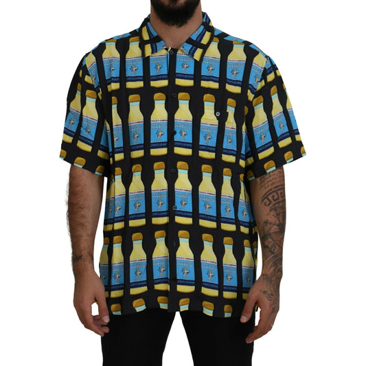 Dolce & Gabbana Multicolor Printed Viscose Casual Shirt TSH83573 - 37