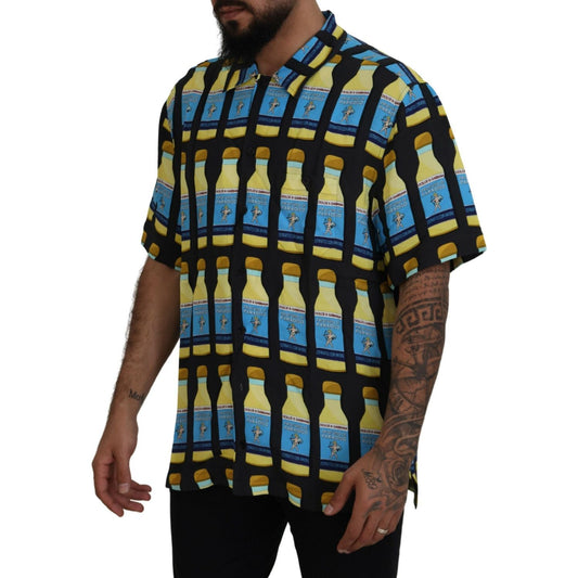 Dolce & Gabbana Multicolor Printed Viscose Casual Shirt TSH83573 - 37
