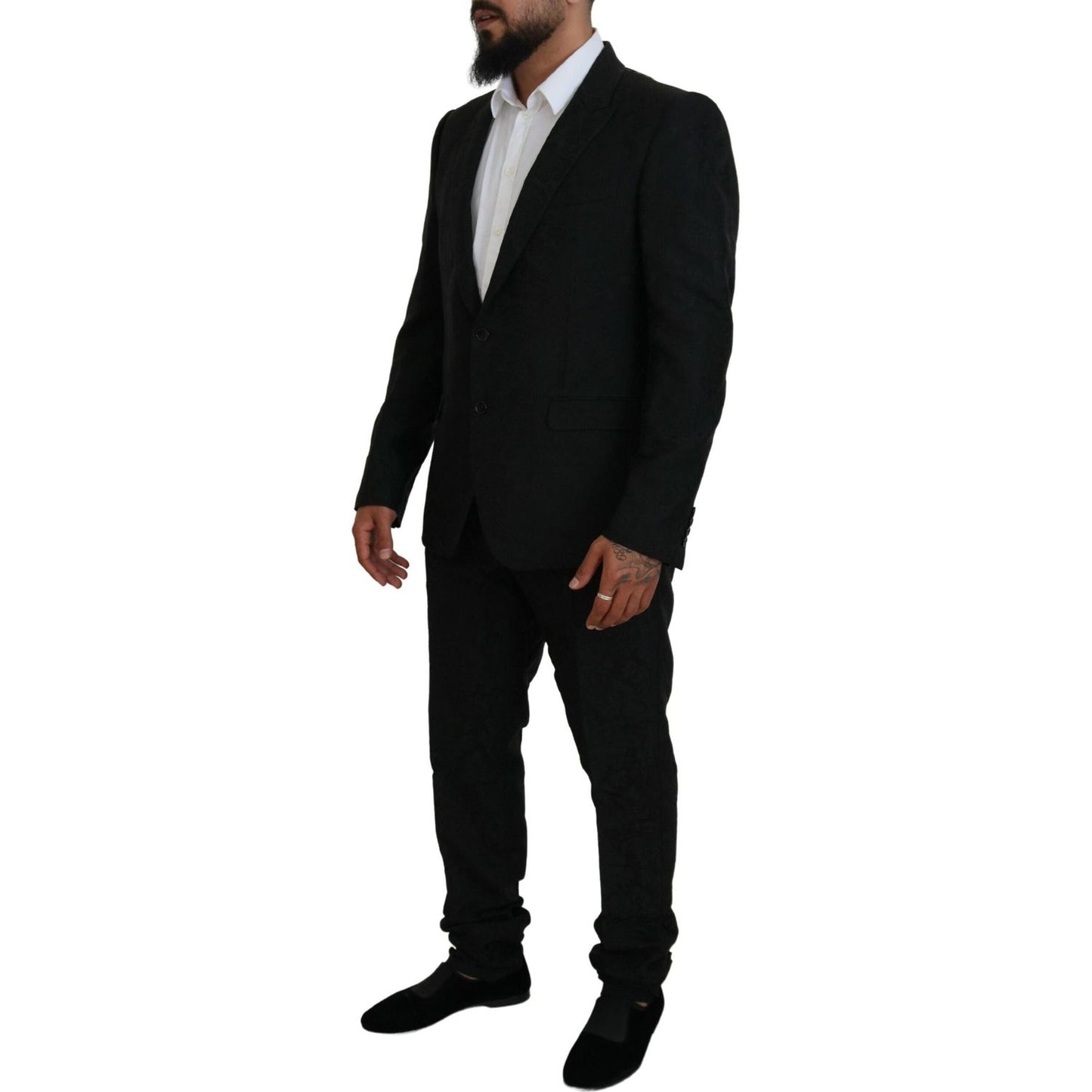 Dolce & Gabbana Black Single Breasted 2 Piece MARTINI Suit KOS2134 - 56