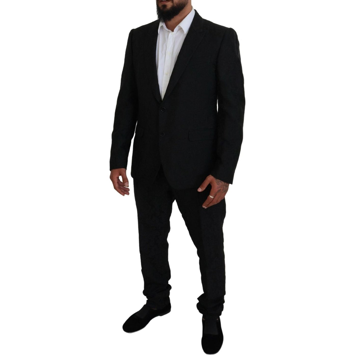 Dolce & Gabbana Black Single Breasted 2 Piece MARTINI Suit KOS2134 - 56