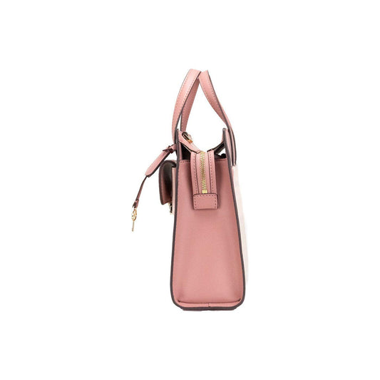 Michael Kors Cece Small Pink PVC North South Flap Tote Crossbody Bag Purse 35053
