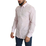 Dolce & Gabbana Light Pink Cotton Formal GOLD Dress Shirt TSH5463-41