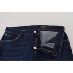 Dolce & Gabbana Dark Blue Cotton Denim SKINNY Jeans PAN74546- 58