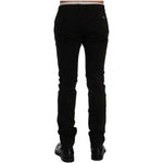 GF Ferre Black Cotton Stretch Chinos Pants SIG60461-1