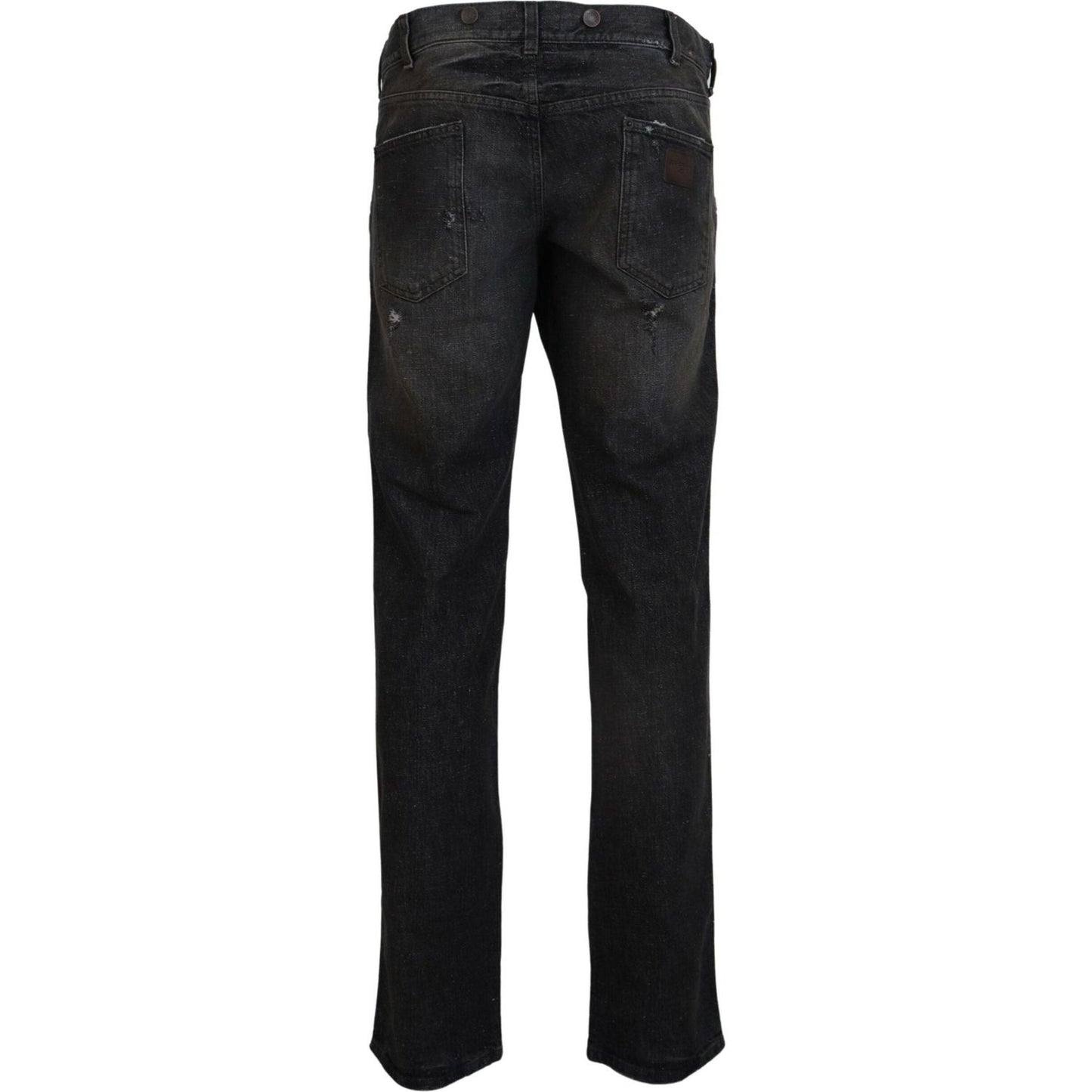 Dolce & Gabbana Gray Green Denim Regular Fit Jeans PAN74557- 54