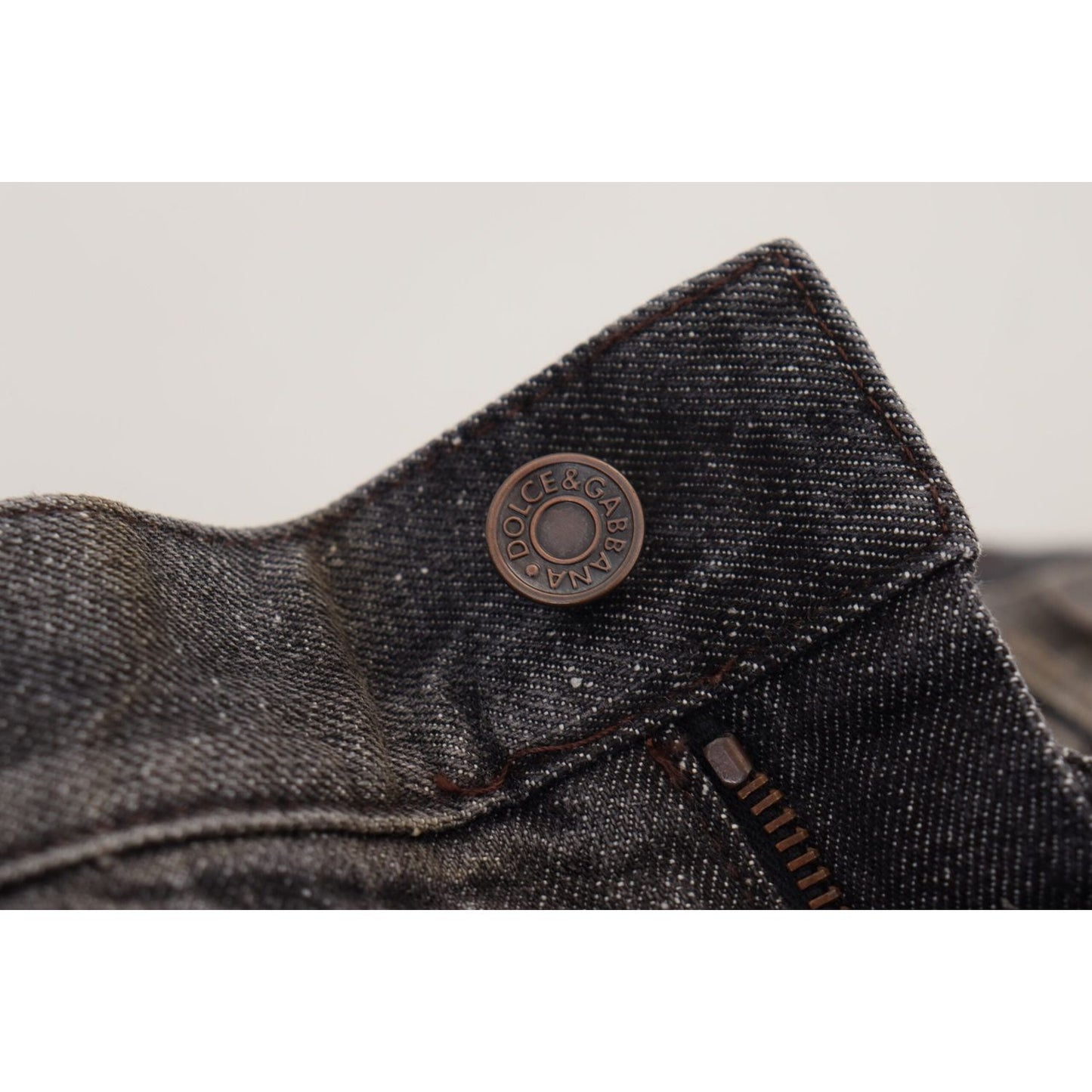 Dolce & Gabbana Gray Green Denim Regular Fit Jeans PAN74557- 54