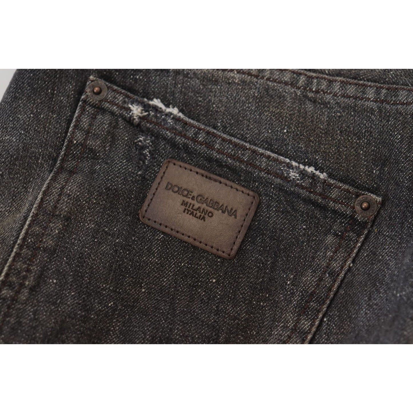 Dolce & Gabbana Gray Green Denim Regular Fit Jeans PAN74557- 54