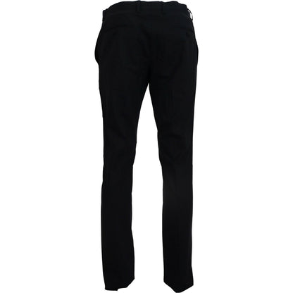 Dolce & Gabbana Blue Wool Stretch Dress Formal Slim Fit Pant