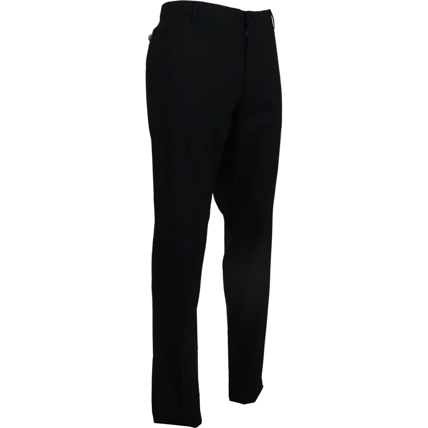 Dolce & Gabbana Black Wool Stretch Dress Formal Slim Fit Pant