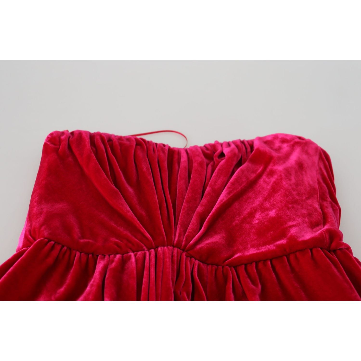 Dolce & Gabbana Pink Viscose Stretch Strapless A-line Dress