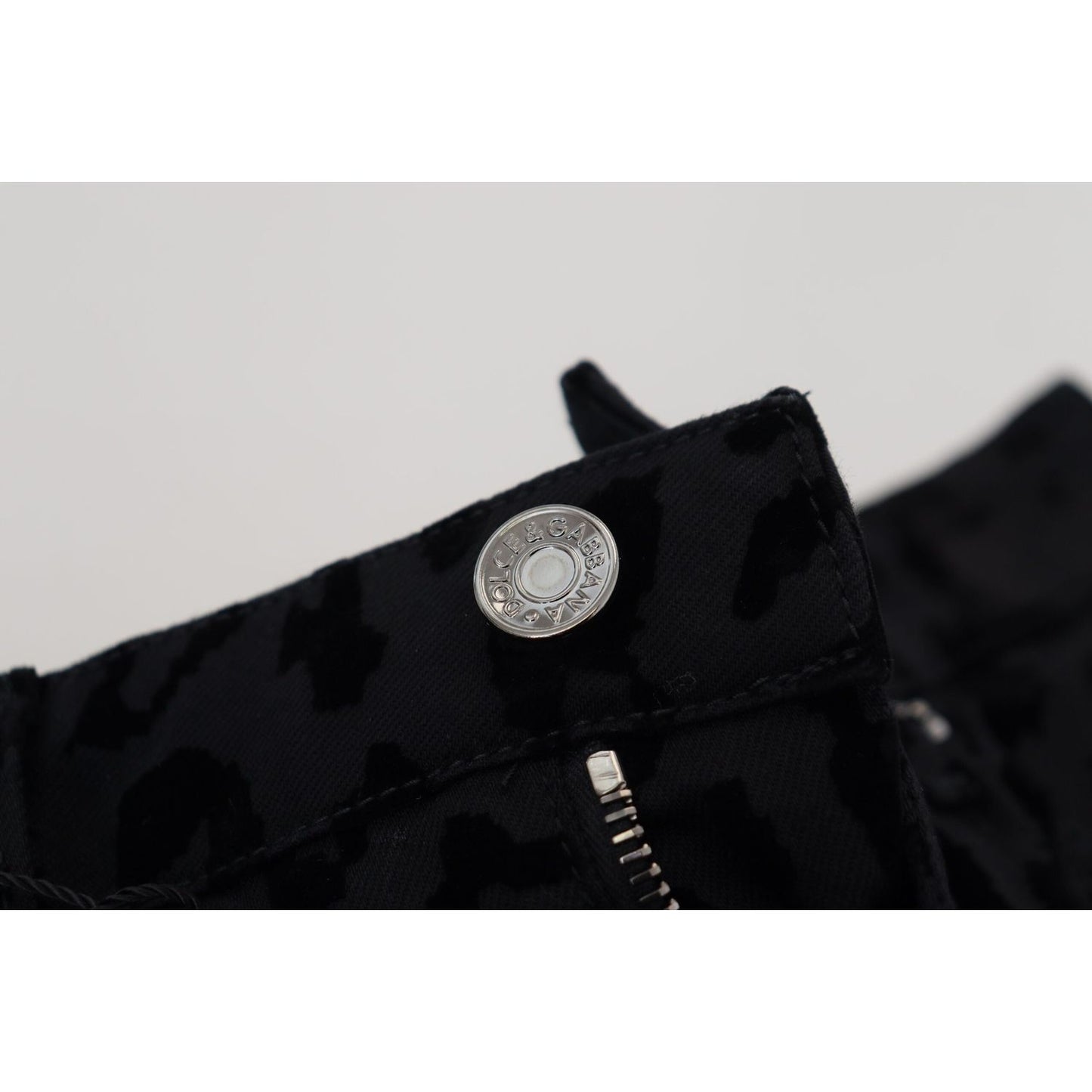 Dolce & Gabbana Black Denim Cotton Stretch Hot Pants Shorts SKI1870- 40