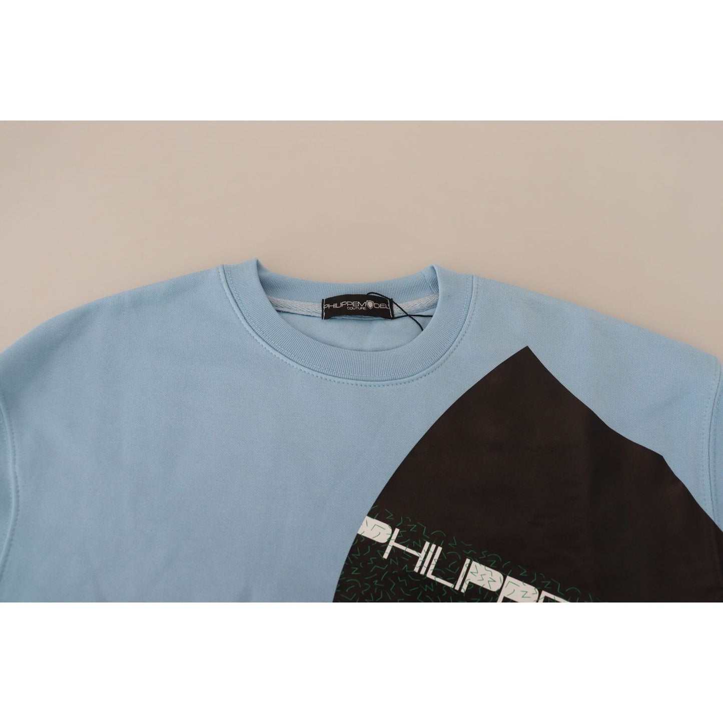 Philippe Model Light Blue Logo Printed Long Sleeves Sweater TSH83288-46