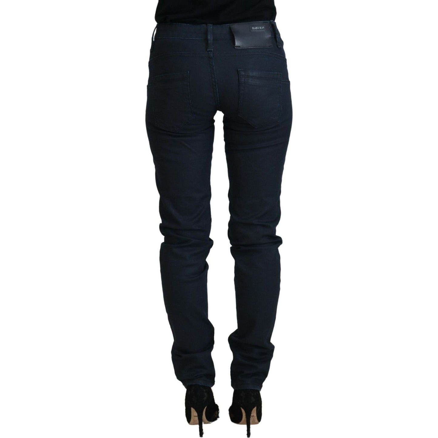 Acht Blue Cotton Skinny Low Waist Women Casual Denim Jeans PAN72696- 26