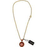 Dolce & Gabbana Gold Brass Chain SUPER PIG Pendant Logo Necklace SMY101046