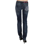 John Galliano Blue Newspaper Print Low Waist Skinny Denim Pants PAN70560- 24
