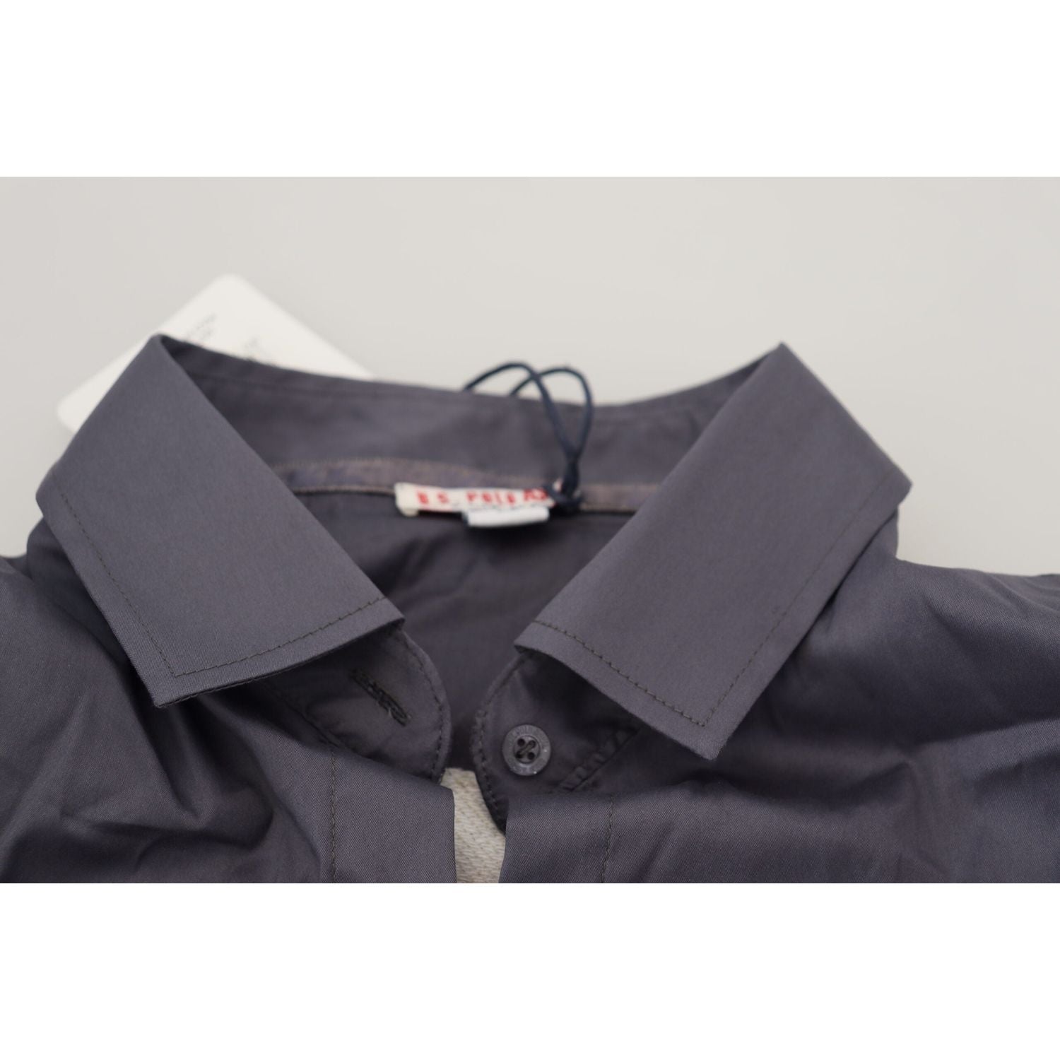 U.S. POLO ASSN. Gray Printed Long Sleeves Collared Top